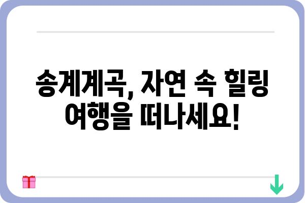 송계계곡 여행 완벽 가이드| 숨겨진 명소와 즐길거리 | 송계계곡, 가족여행, 등산, 계곡, 캠핑, 맛집