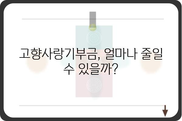 고향사랑기부금으로 연말정산세액 줄이기