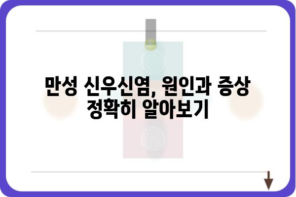 만성 신우신염 완벽 가이드| 증상, 원인, 치료 그리고 예방 | 신장염, 요로감염, 만성 질환, 건강 관리