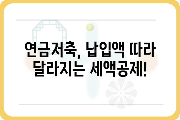 개인연금저축 세액공제 한도 연말정산 전 확인하기