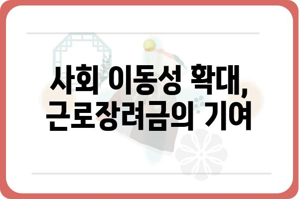 근로장려금 지원, 사회에 미치는 영향은? | 경제 활성화, 소득 불평등 완화, 저소득층 지원