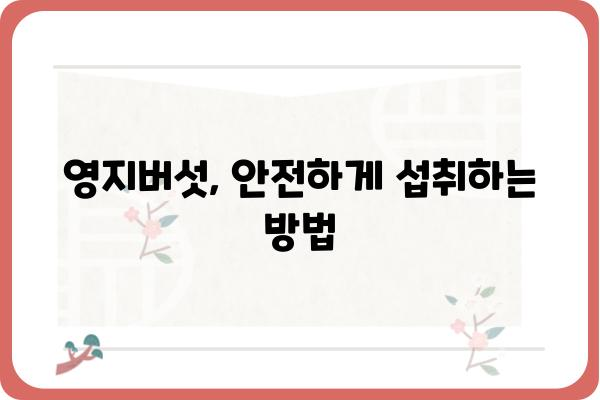 영지버섯 효능과 부작용| 건강에 좋은 영지버섯, 올바르게 먹는 방법 | 영지버섯, 건강, 효능, 부작용, 섭취