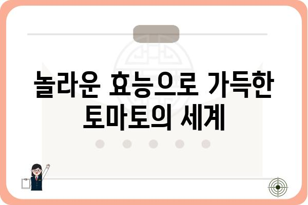 토마토의 놀라운 효능과 특징| 건강을 위한 붉은 보석 | 토마토 효능, 토마토 성분, 토마토 재배