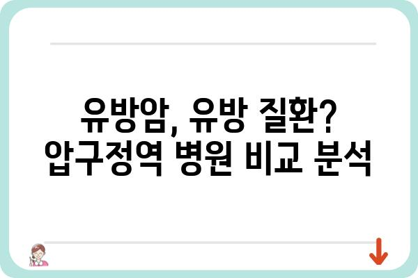 압구정역 유방외과 찾기| 전문의, 진료 분야, 병원 정보 비교 | 유방암, 유방 질환, 압구정, 강남, 서울