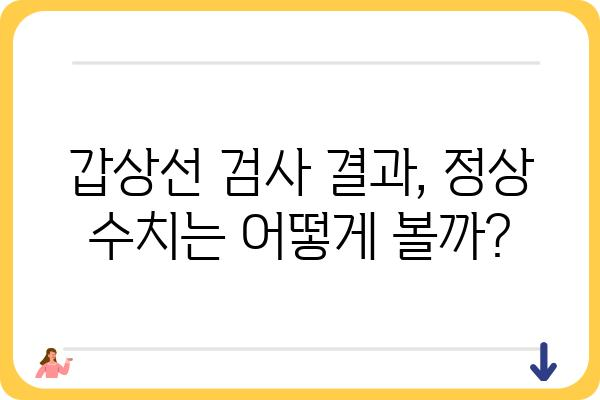 갑상선 기능 검사 결과 해석 가이드| 나에게 필요한 정보는? | 갑상선, 기능 저하, 기능 항진, 정상 수치, 검사 결과 해석