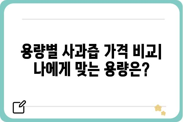 사과즙 가격 비교 & 추천 | 착즙 방식, 원산지, 용량별 가격 정보