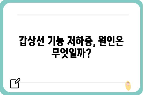 갑상선기능저하증 완벽 가이드| 증상, 원인, 치료, 관리까지 | 갑상선, 건강, 질병, 호르몬