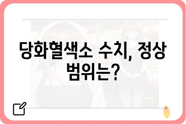 당화혈색소 수치, 정확히 이해하고 관리하기 | 당뇨병, 혈당 관리, 건강검진, 예방