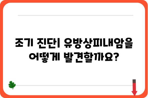 유방상피내암, 알아야 할 정보와 치료법 | 유방암, 조기 진단, 치료 과정, 예후