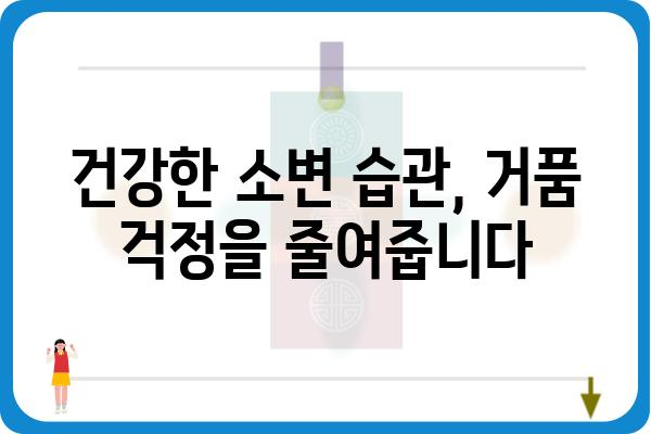 소변 거품, 걱정되시나요? 원인과 해결 방법 총정리 | 건강, 소변, 거품, 원인 분석, 해결 방안