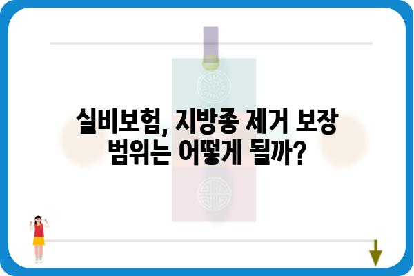 지방종 제거, 실비보험으로 얼마나 보장받을 수 있을까요? | 지방종 실비, 보험 청구, 비용, 보장 범위