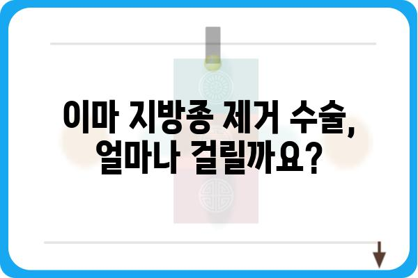 이마 지방종 제거, 안전하고 효과적인 방법 알아보기 | 지방종, 제거, 수술, 비용, 후기