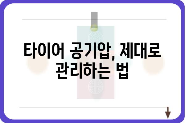 타이어 관리의 모든 것| 필수 정비 상식 & 꿀팁 | 타이어 교체, 공기압, 마모, 수명, 안전 점검