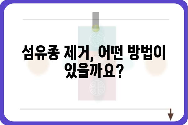 섬유종 제거, 안전하고 효과적인 방법 알아보기 | 섬유종, 제거 방법, 치료, 비용, 부작용