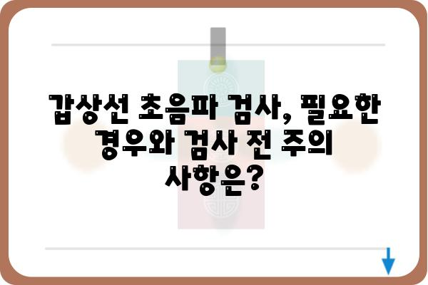 갑상선 초음파 비용 알아보기 | 지역별 병원 정보, 가격 비교, 검사 과정