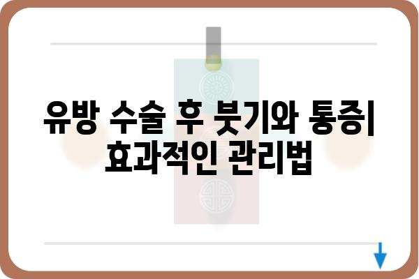 유방 수술 후 관리 가이드| 붓기, 통증, 회복 과정 완벽 정복 | 유방 축소술, 유방 확대술, 유방 재건 수술, 수술 후 관리, 부작용, 회복 기간, 팁