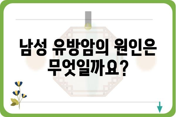 남성 유방암, 알아야 할 모든 것 | 증상, 원인, 진단, 치료, 예방