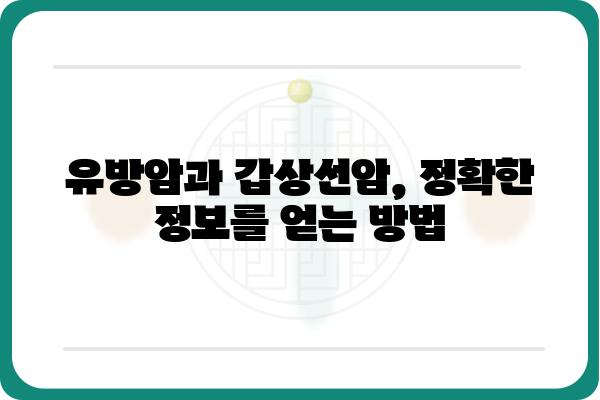 유방갑상선 질환, 나에게 맞는 치료법 찾기 | 유방암, 갑상선암, 진단, 치료, 정보