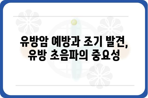 유방암 조기 발견의 필수 검사, 유방 초음파란 무엇일까요? | 유방암, 검진, 여성 건강