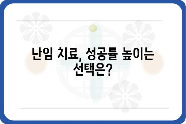 난임 극복을 위한 맞춤형 치료법| 나에게 맞는 선택은? | 난임, 불임, 시술, 치료, 성공률, 비용, 부부, 전문의, 상담