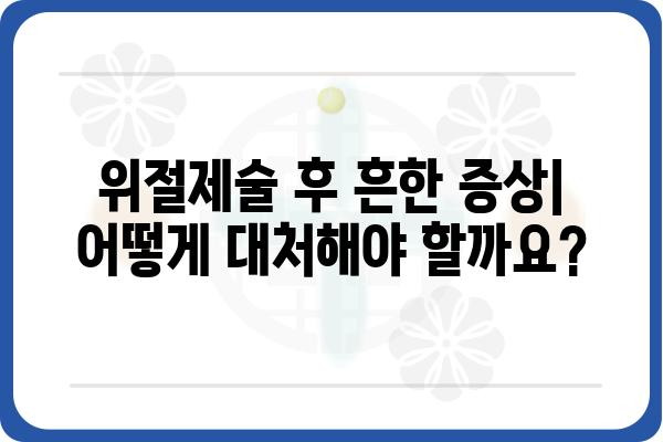 위절제술 후 회복 가이드| 식단, 운동, 주의사항 | 위암, 수술 후 관리, 건강 회복