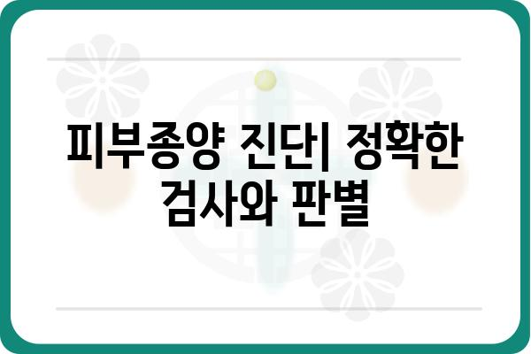 피부종양, 종류별 증상과 치료법 알아보기 | 피부암, 양성 종양, 진단, 예방, 치료