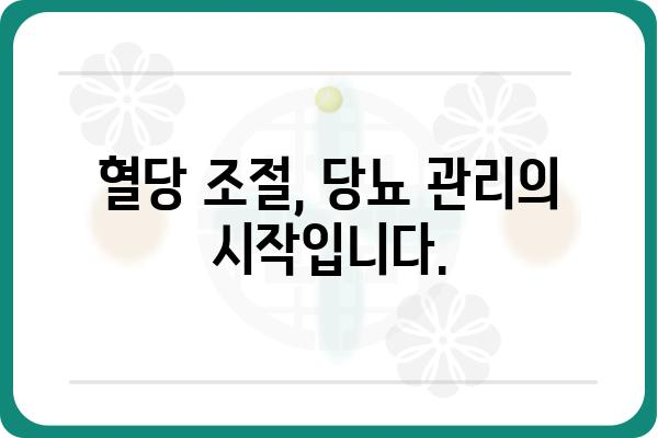 당뇨병 관리의 핵심| 혈당 조절 가이드 | 당뇨, 혈당, 식단, 운동, 관리