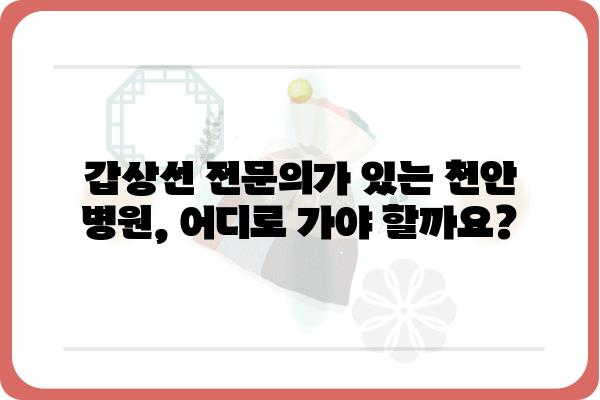 천안 갑상선 초음파 전문 병원 찾기| 정확한 진단과 치료를 위한 가이드 | 갑상선, 초음파 검사, 천안 병원, 전문의