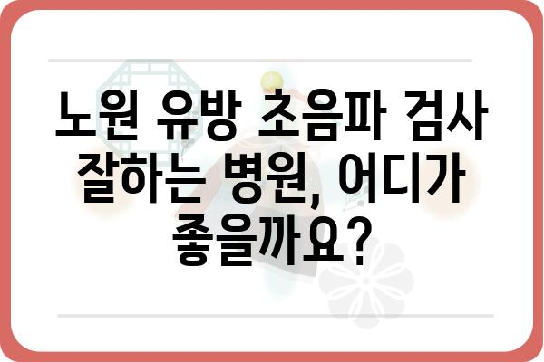 노원 지역 유방 초음파 검사 잘하는 곳 추천 | 노원, 유방 초음파, 병원, 검진, 여성 건강