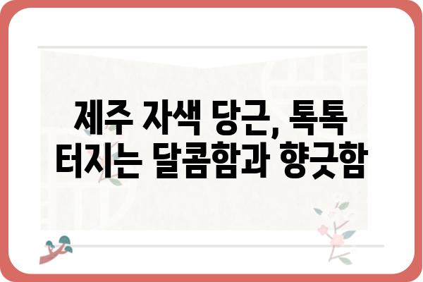 제주 자색 당근의 매력, 맛과 효능 제대로 알아보기 | 제주 특산물, 자색 당근 효능, 섭취 방법