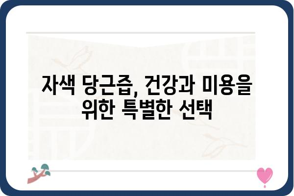 자색 당근의 매력, 즙으로 만나보세요| 건강과 맛, 두 마리 토끼를 잡는 자색 당근즙 레시피 | 자색 당근, 건강즙, 레시피, 효능, 맛