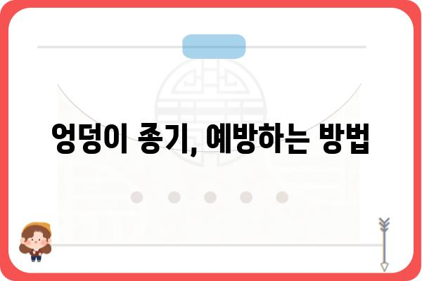 엉덩이 종기, 제대로 알고 관리하기 | 종기 증상, 원인, 치료, 예방, 관리