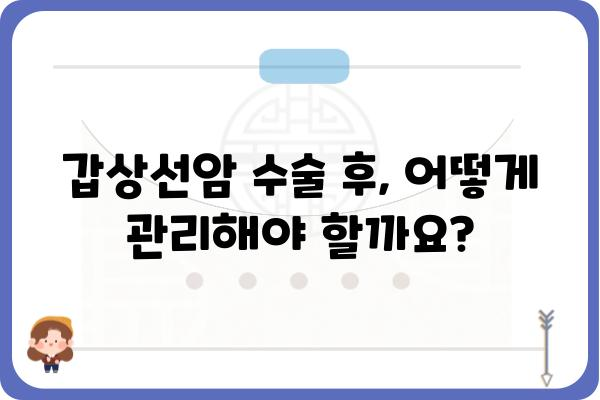 갑상선암 수술, 어디서 해야 할까요? | 갑상선암 수술 병원 추천, 전문의 찾기, 수술 후 관리 가이드